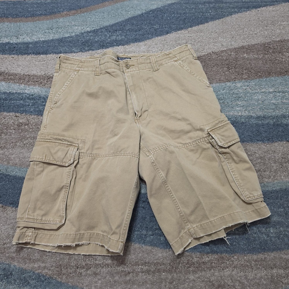 Vintage Polo Jeans Company Ralph Lauren Cargo Shorts Mens 34 Khaki Y2K Utility - Picture 3 of 11